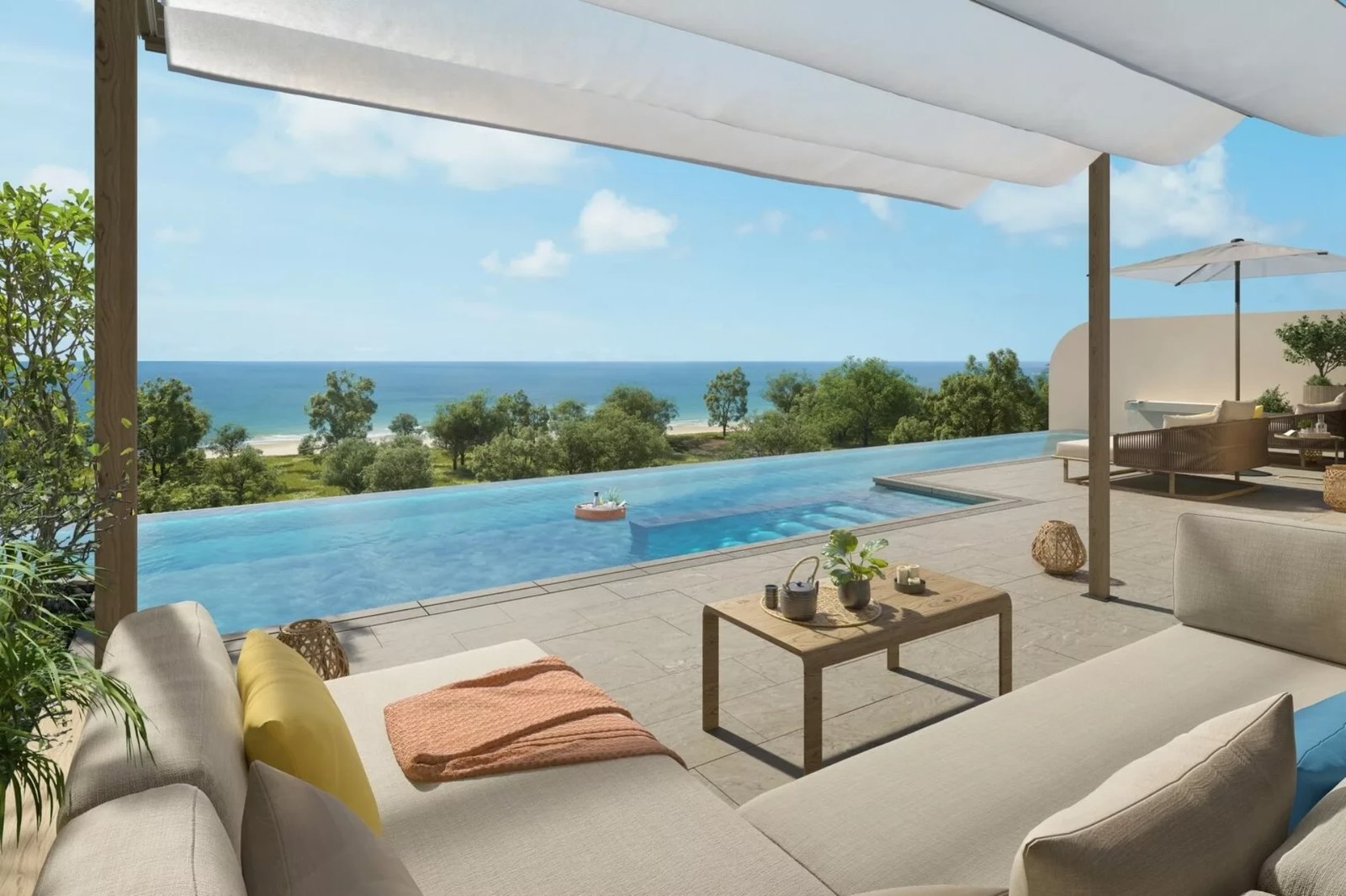 Laguna Bayside — pool deck and building elevation